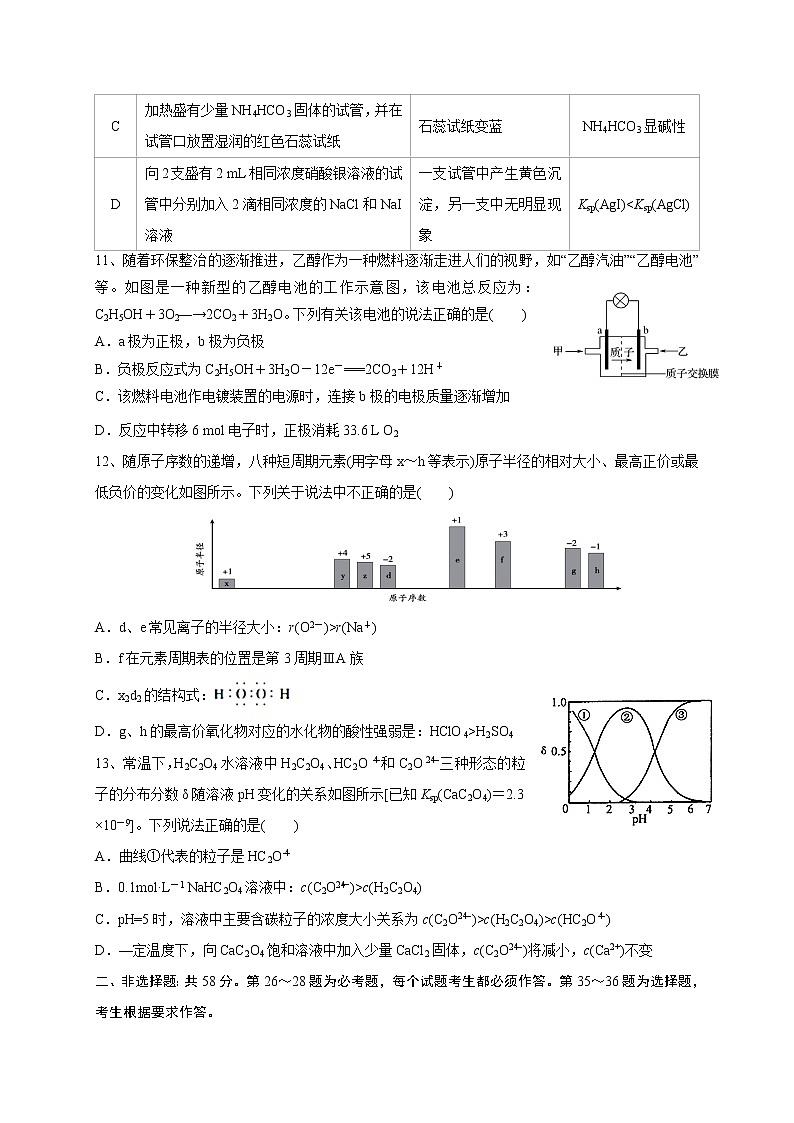 2021内江威远中学高三上学期12月月考化学试题含答案02