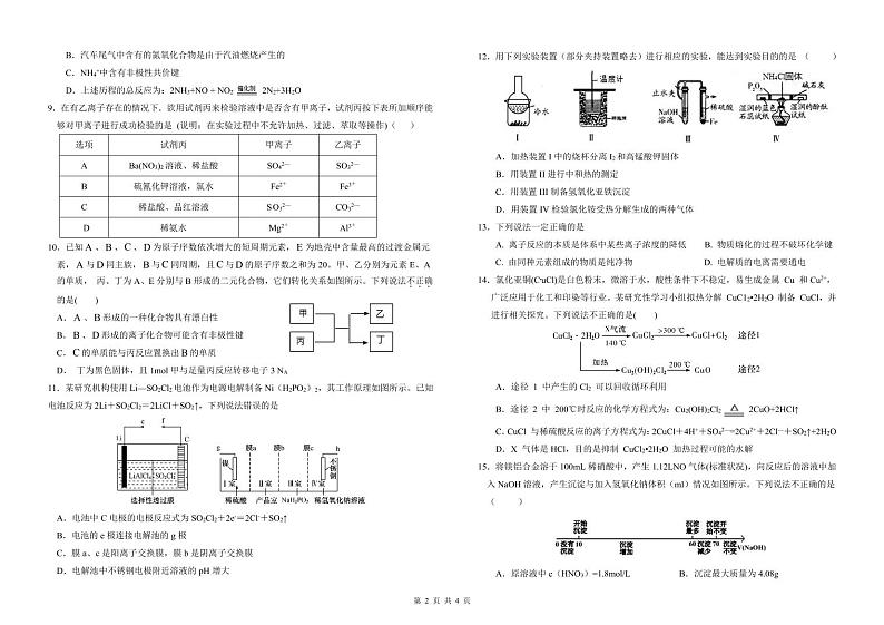 2021北京昌平区新学道临川学校高三上学期期末考试化学试题(可编辑)PDF版含答案02
