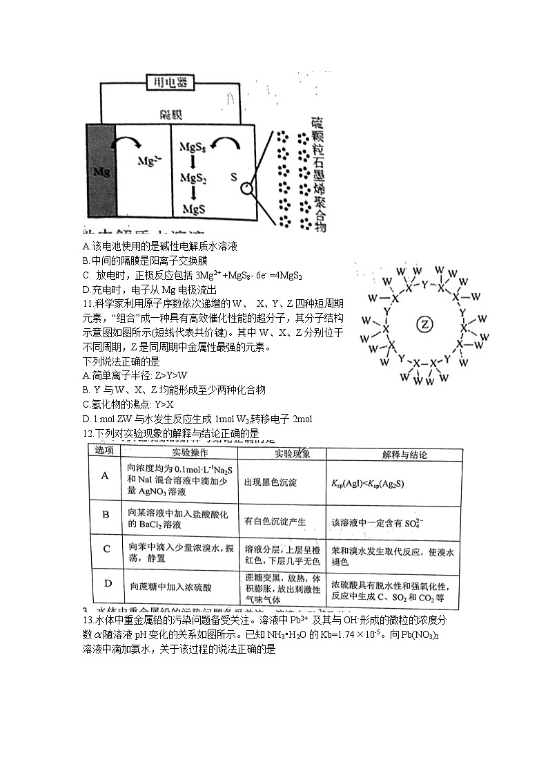 2021长春高三下学期质量监测(二)(二模)理科综合化学试题含答案02