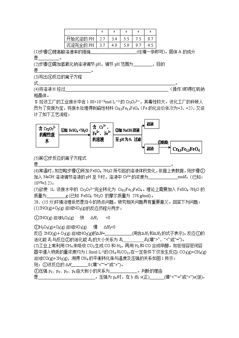 2021四川省威远中学高三上学期第一次月考理综-化学试题含答案第3页