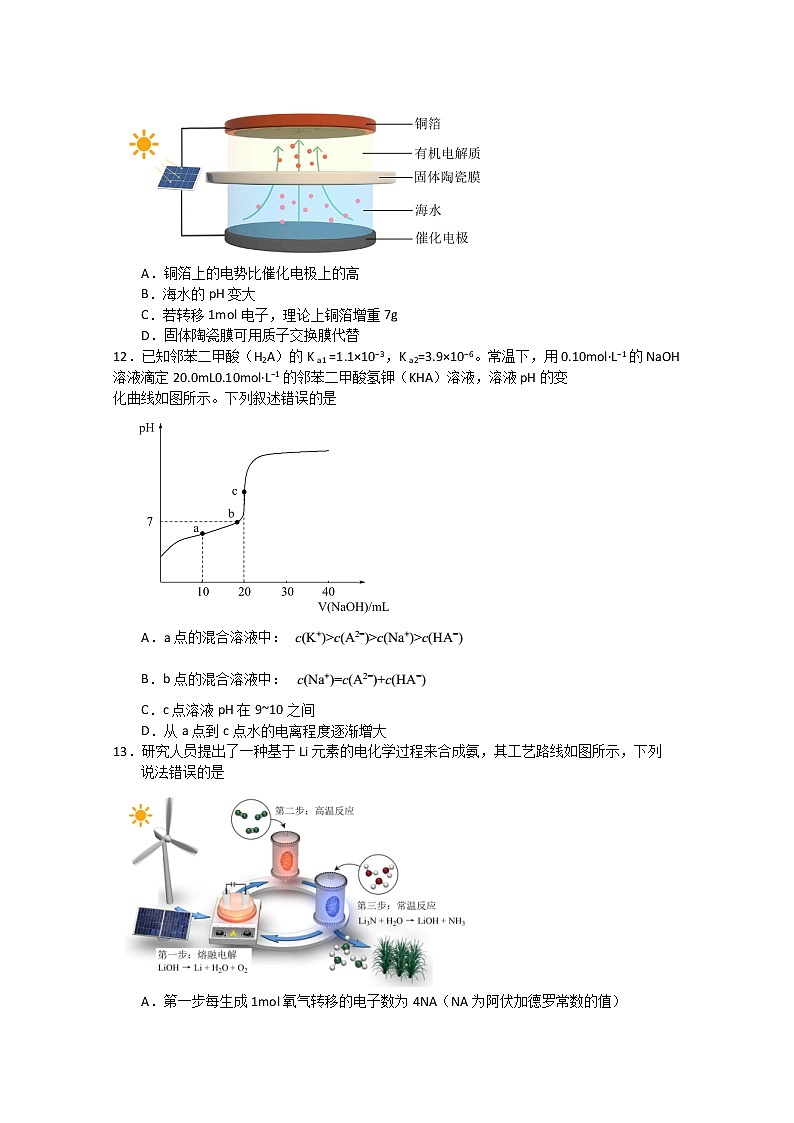 2020广州普通高中毕业班高三综合测试(一)化学试题含答案02