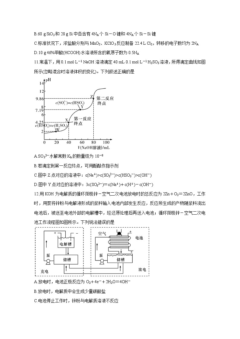 2020名校(南阳一中、信阳、漯河、平顶山一中四校)高三3月线上联合考试化学含答案第2页