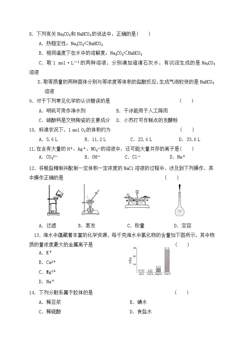 2021江苏省东台创新高级中学高二10月份月检测化学试题含答案第2页