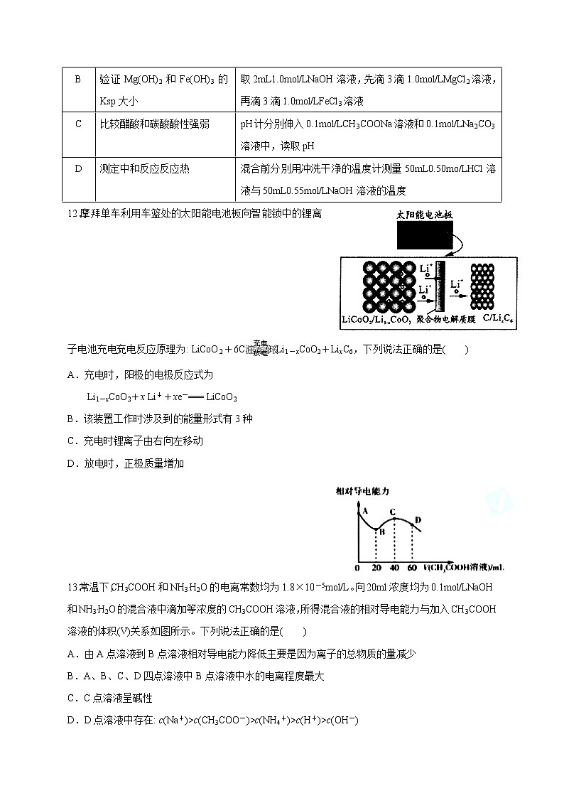 2020四川省威远中学高二下学期第三次月考理综-化学试题含答案02