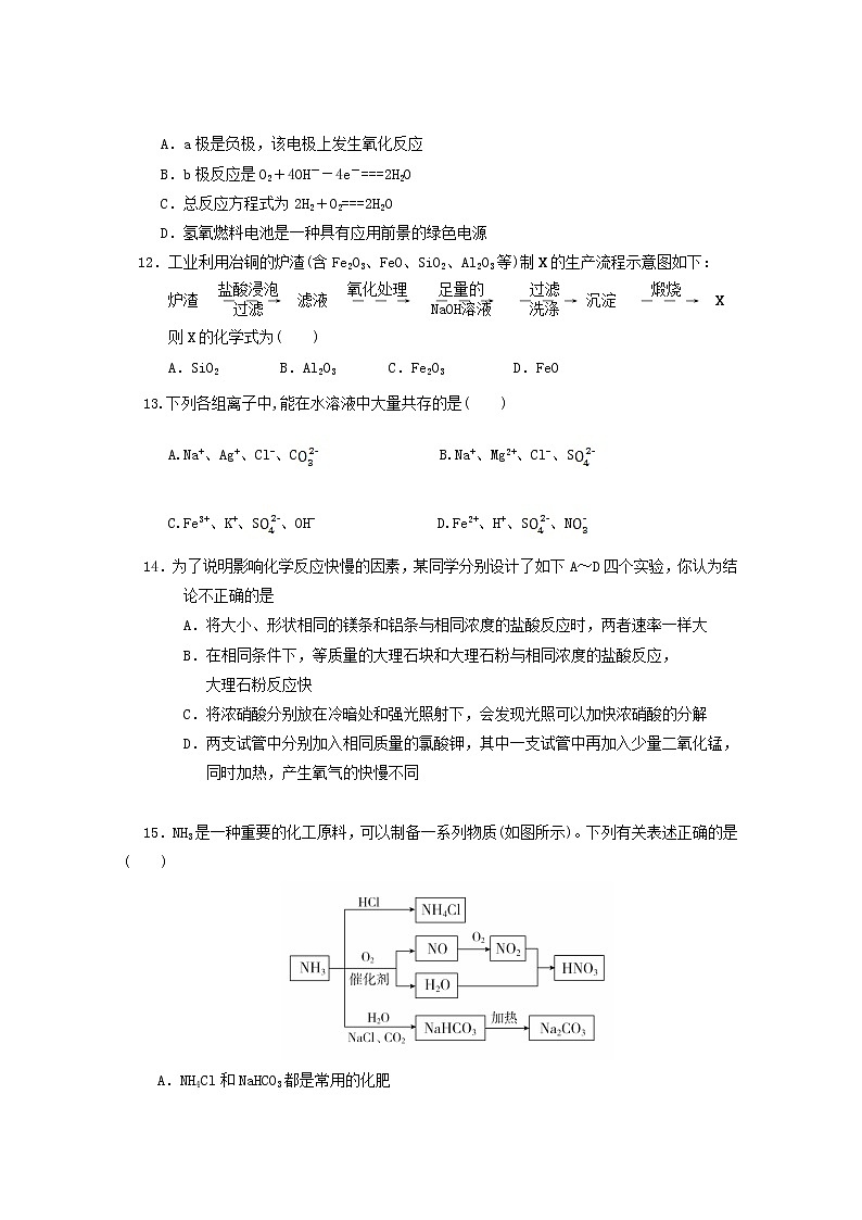 2020锦州黑山县黑山中学高一6月质量检测化学试题含答案第3页