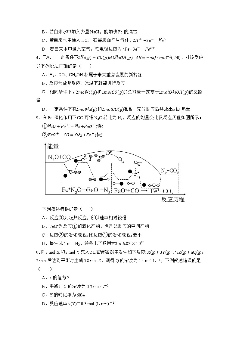 2022常熟高二上学期期中化学试题Word含解析第2页