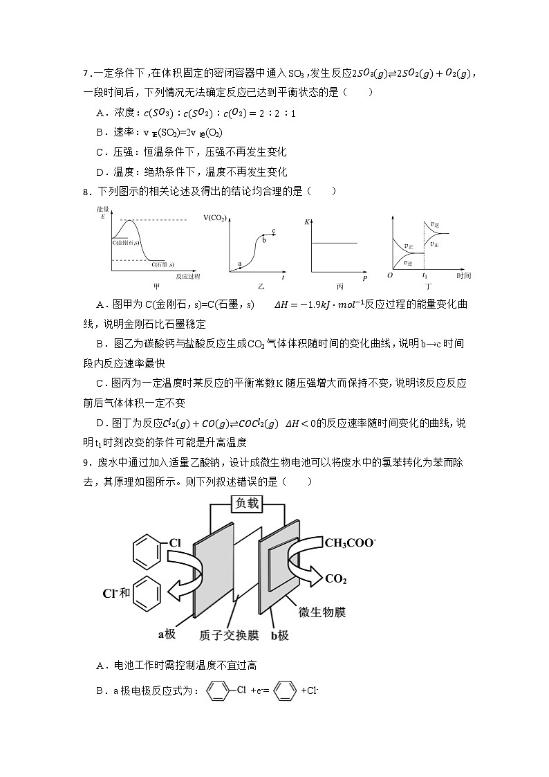 2022常熟高二上学期期中化学试题Word含解析第3页