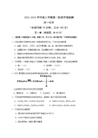 江苏省海安市立发中学2022-2023学年高一上学期第一阶段学情检测化学试卷（含答案）
