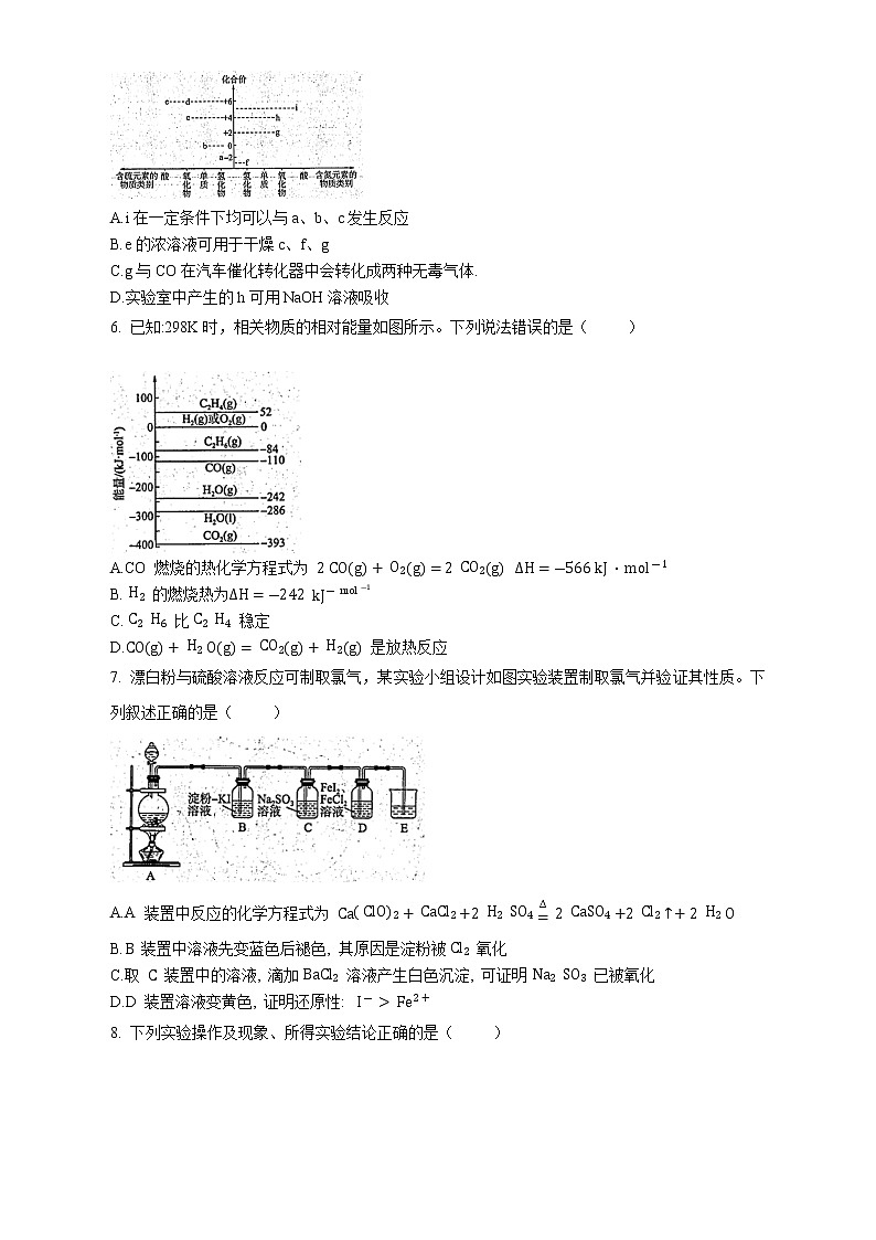 2023届重庆市云阳县高阳中学第二次质量检测 化学试题(含答案)第2页