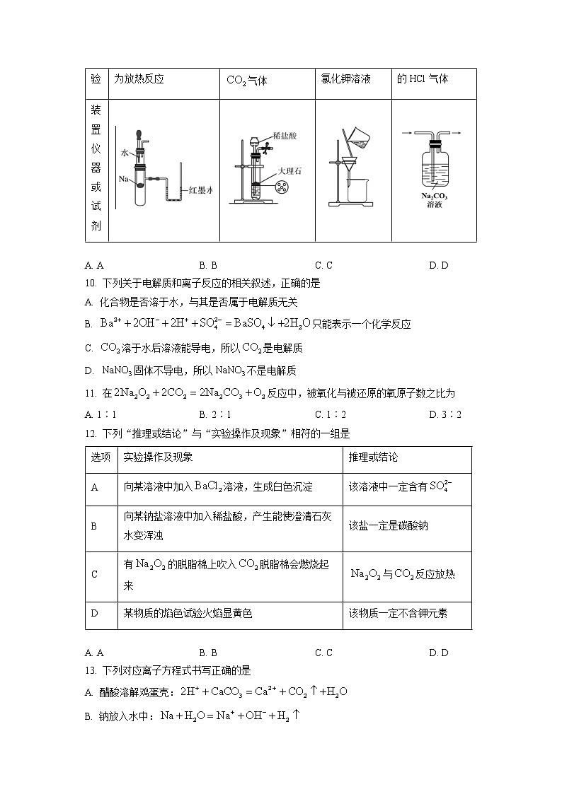 廣東省中山市2022-2023學(xué)年高一上學(xué)期期中調(diào)研化學(xué)試題（含答案）第3頁