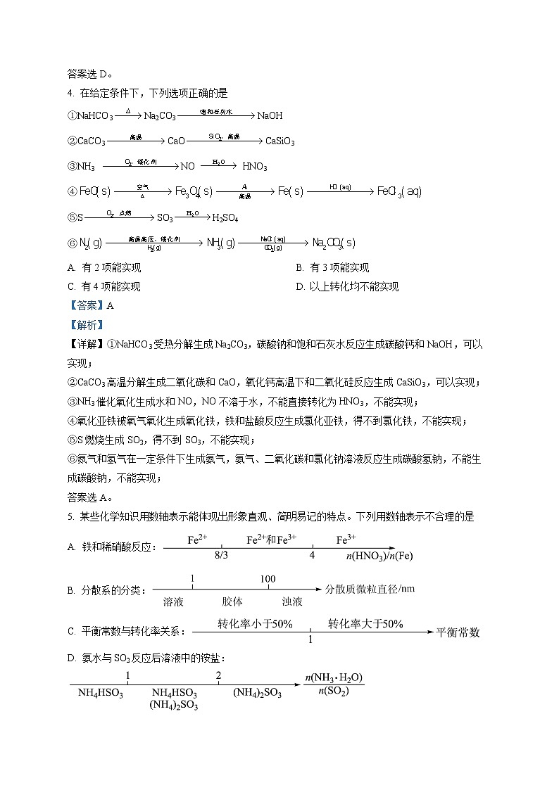 2022河南省实验中学高三上学期期中考试化学含解析03