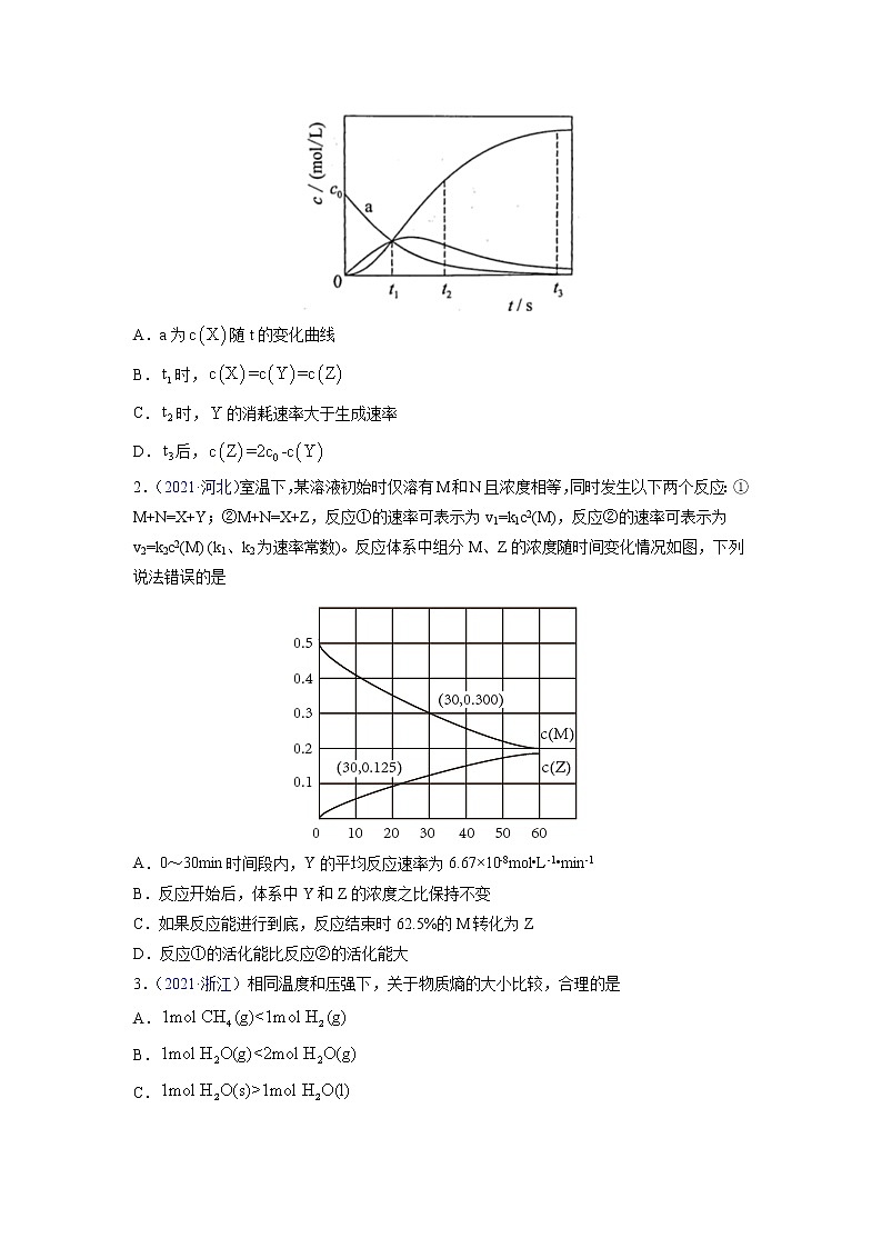 【三年高考真题】最新三年化学高考真题分项汇编——专题09《反应速率、化学平衡》( 2023新高考地区专用)03