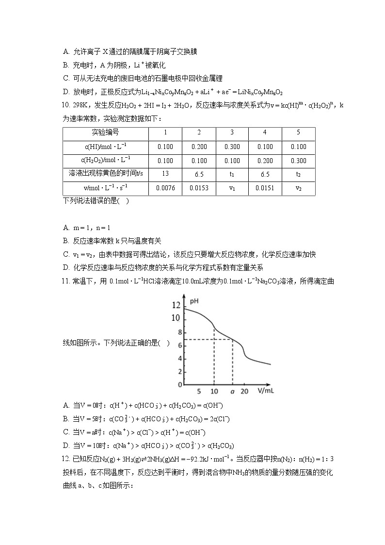 2021-2022学年河北省盐山中学高二(上)期中考试化学试卷(含答案解析)第3页