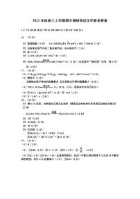 湖北省黄冈市2022-2023学年高三上学期11月期中考试 化学试题（含答案）