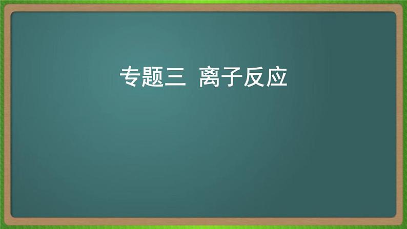 专题三 离子反应-2023届(新高考)高考化学二轮复习课件01