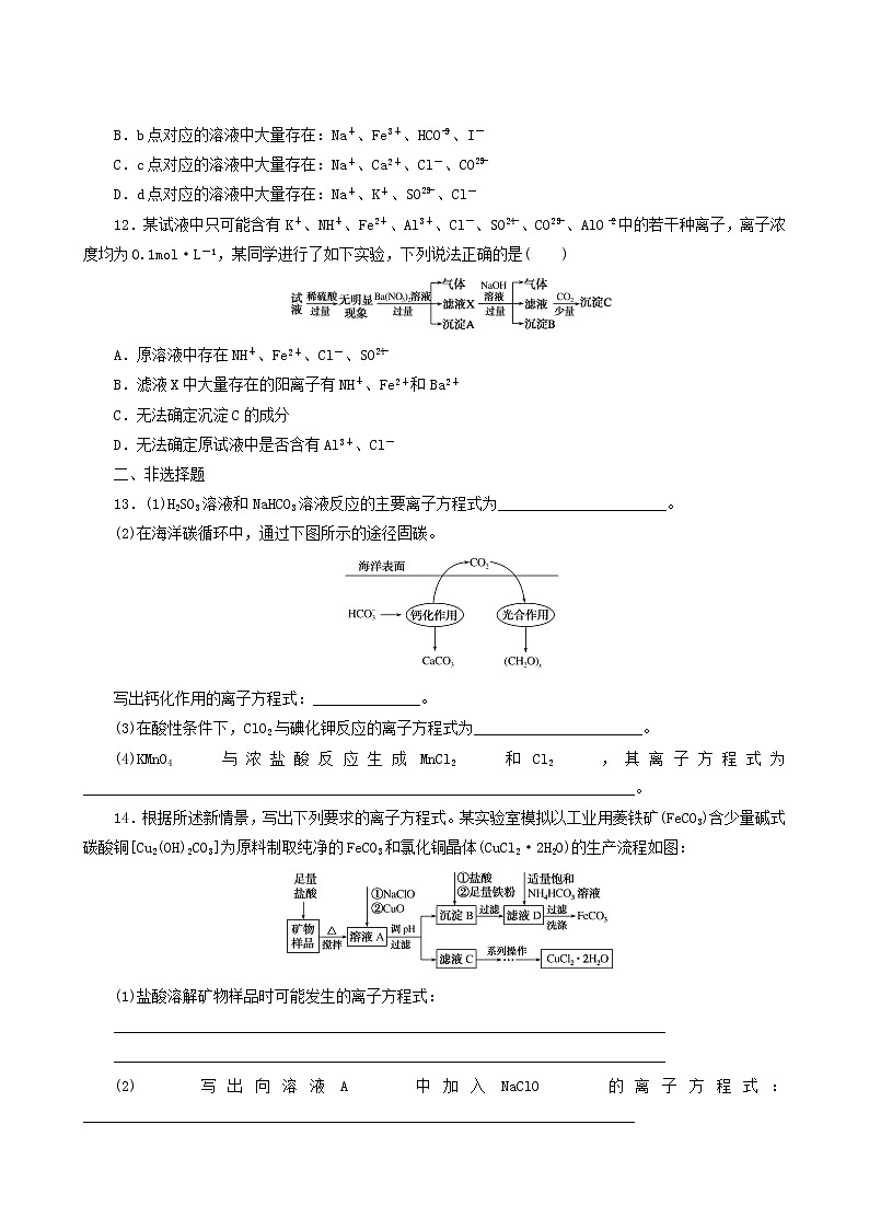 人教版高考化学一轮复习课时作业4离子反应含答案第3页