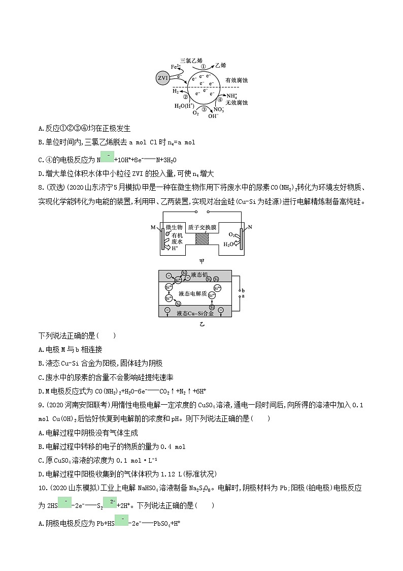 人教版高考化学一轮复习课时练19电解池金属的腐蚀与防护含答案第3页