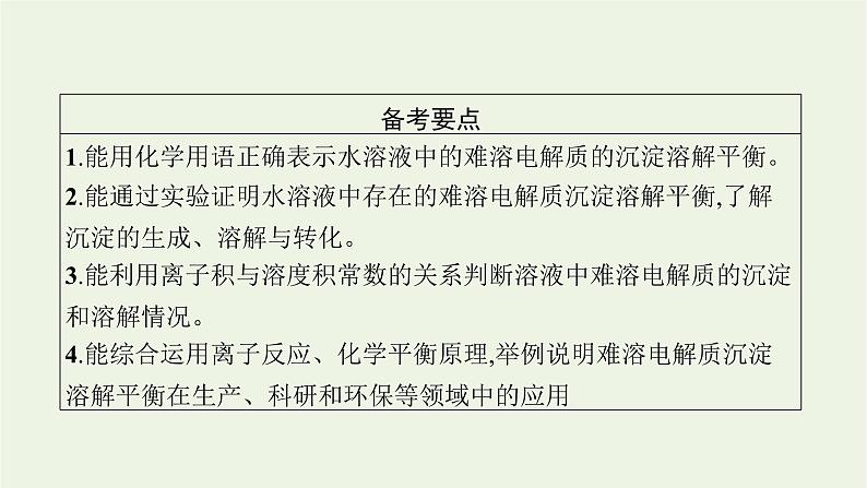人教版高考化学一轮复习第8单元水溶液中的离子反应与平衡第4节沉淀溶解平衡课件第2页