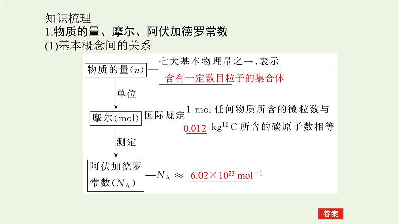 人教版高考化学一轮复习1.1物质的量气体摩尔体积课件第4页