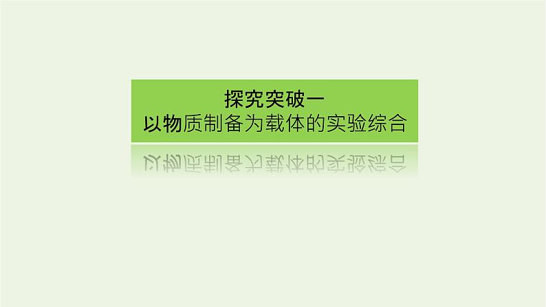 人教版高考化学一轮复习10.4化学实验中的综合探究与创新突破课件第3页
