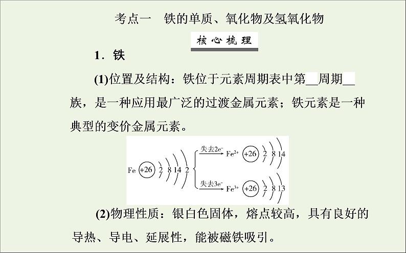 人教版高考化学一轮复习第3章金属及其化合物第3讲铁铜及其化合物课件03