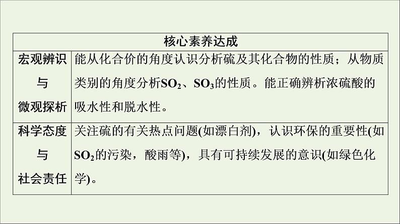 人教版高考化学一轮复习第5章化工生产中的重要非金属元素第1节硫及其化合物课件第3页