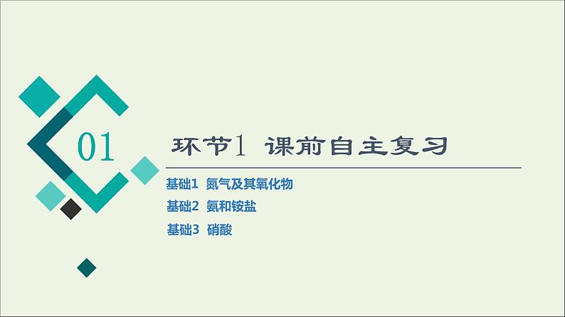 人教版高考化学一轮复习第5章化工生产中的重要非金属元素第2节氮及其化合物课件第3页