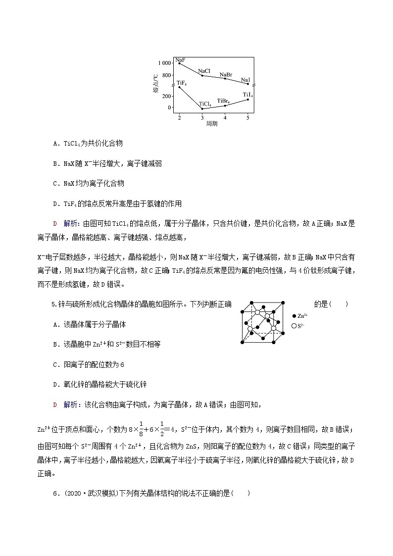 人教版高考一轮复习课时练习15晶体结构与性质含答案03