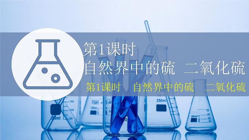 鲁科版高中化学必修第一册第3章第2节第1课时自然界中的硫二氧化硫课件第1页