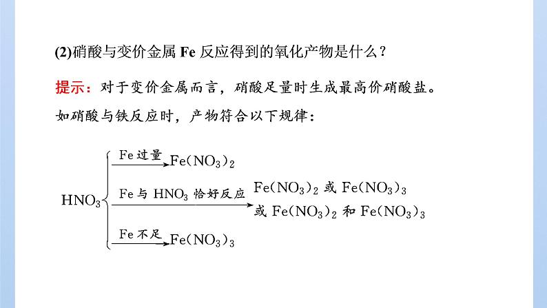 鲁科版高中化学必修第一册第3章第3节第3课时硝酸的性质人类活动对氮循环和环境的影响课件第8页