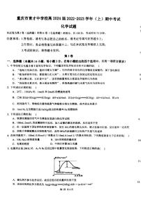 重庆市育才中学校2022-2023学年高二上学期11月期中考试 化学试题