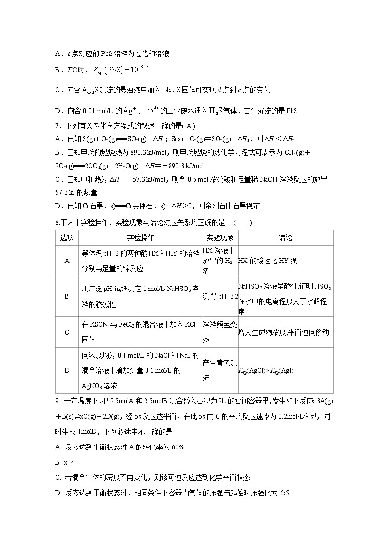 湖南省永州市宁远县第一中学2022-2023学年高二化学上学期期中考试试卷(Word版附解析)02