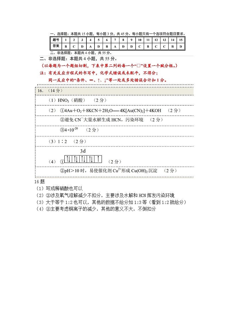 2022-2023武漢市九月調(diào)考化學(xué)答案解析第1頁