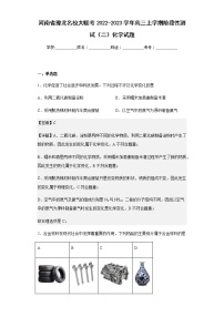 2022-2023学年河南省豫北名校大联考高三上学期阶段性测试（二）化学试题含解析