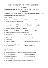 2023浙江省衢温“51”联盟高二上学期期中联考化学试题（创新班）含答案