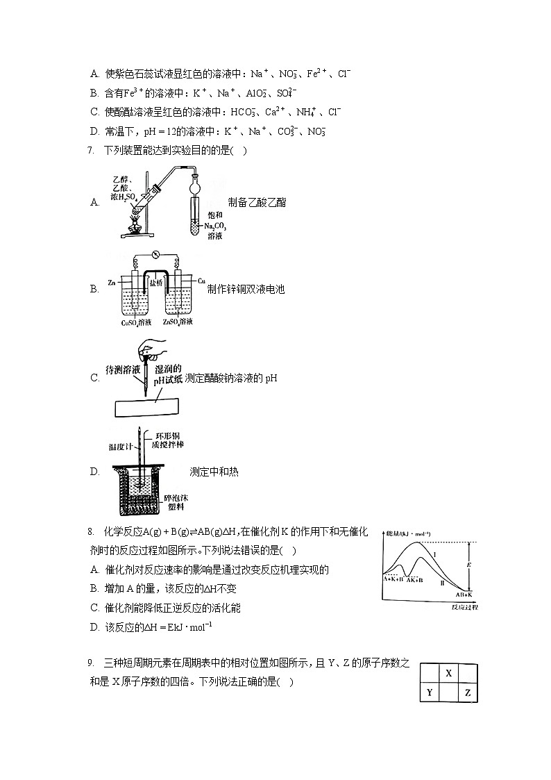 2021-2022学年河南省焦作市高二(上)期末化学试卷(含答案解析)第2页