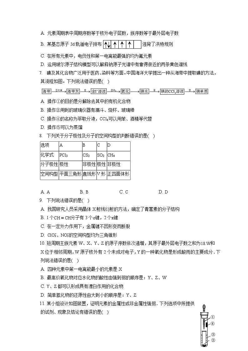2021-2022學年山東省威海市高二(上)期末化學試卷(含答案解析)第2頁