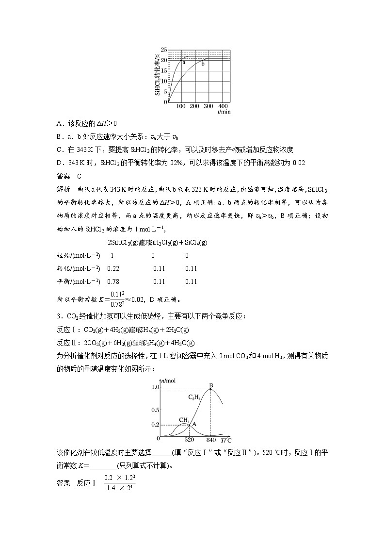(新高考)高考化学一轮复习讲义第7章第42讲化学平衡常数及转化率的计算(含解析)第3页