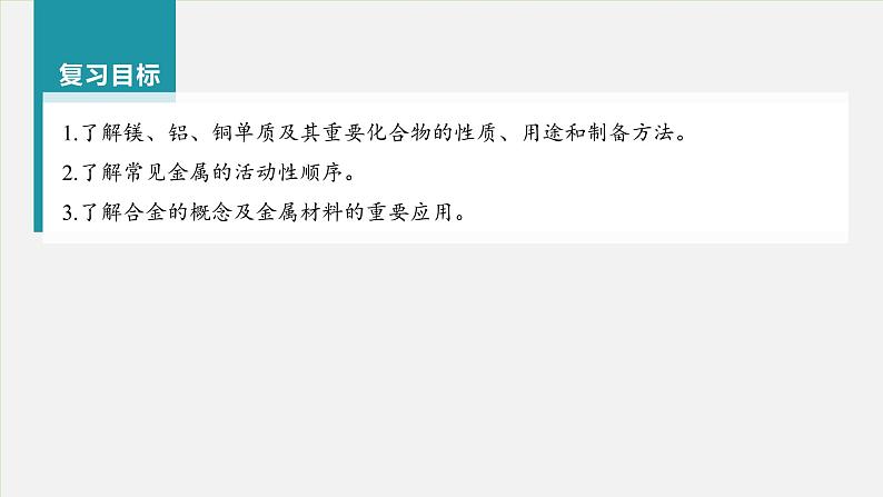 (新高考)高考化学大一轮复习课件第3章第15讲金属材料金属冶炼(含解析)02