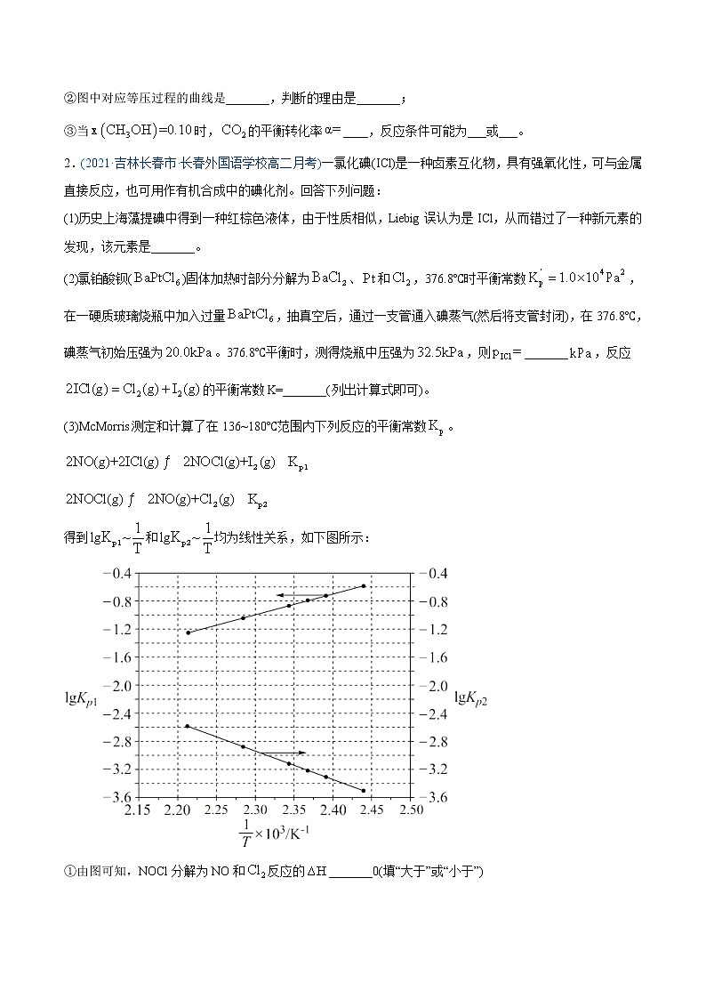 高考化学真题与模拟题分类训练专题14 化学反应原理综合(原卷版)第2页
