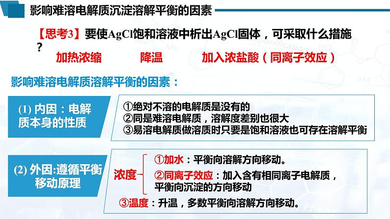 化学(人教版)选择性必修1 第三章 第四节 第1课时 难溶电解质的沉淀溶解平衡 课件07