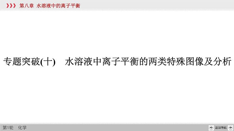 高考化学二轮复习课件专题突破(十) 水溶液中离子平衡的两类特殊图像及分析(含解析)02
