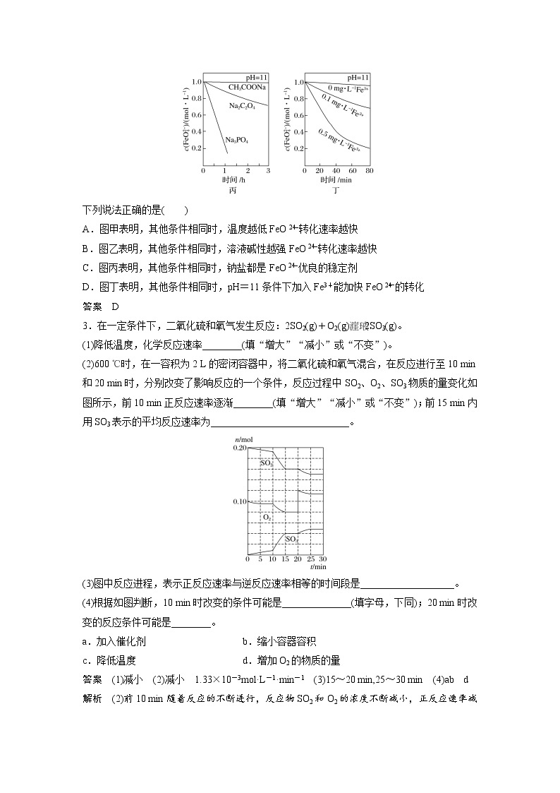 2022年高考化学一轮复习讲义第7章第33讲 专项提能特训12　速率图像与实验探究 (含解析)02