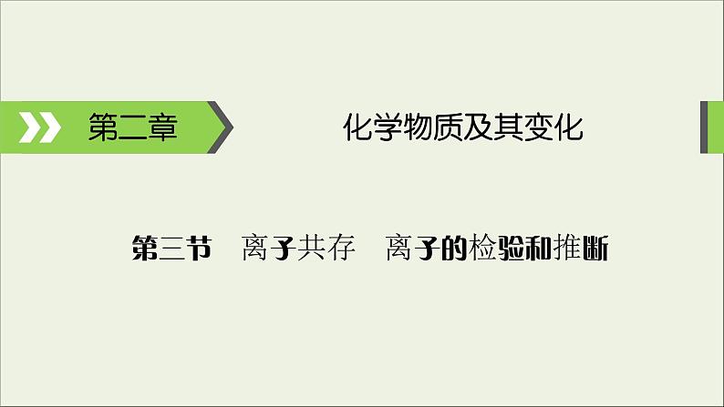 (通用版)高考化学一轮复习课件第二章化学物质及其变化第3节考点1离子共存 (含解析)第1页