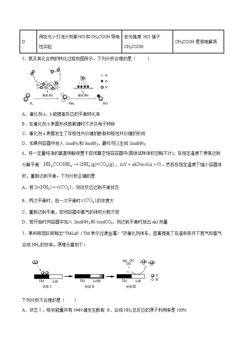 2022年高考化学一轮复习高频考点集训专题06 高中化学人教版必修2(原卷版)第2页