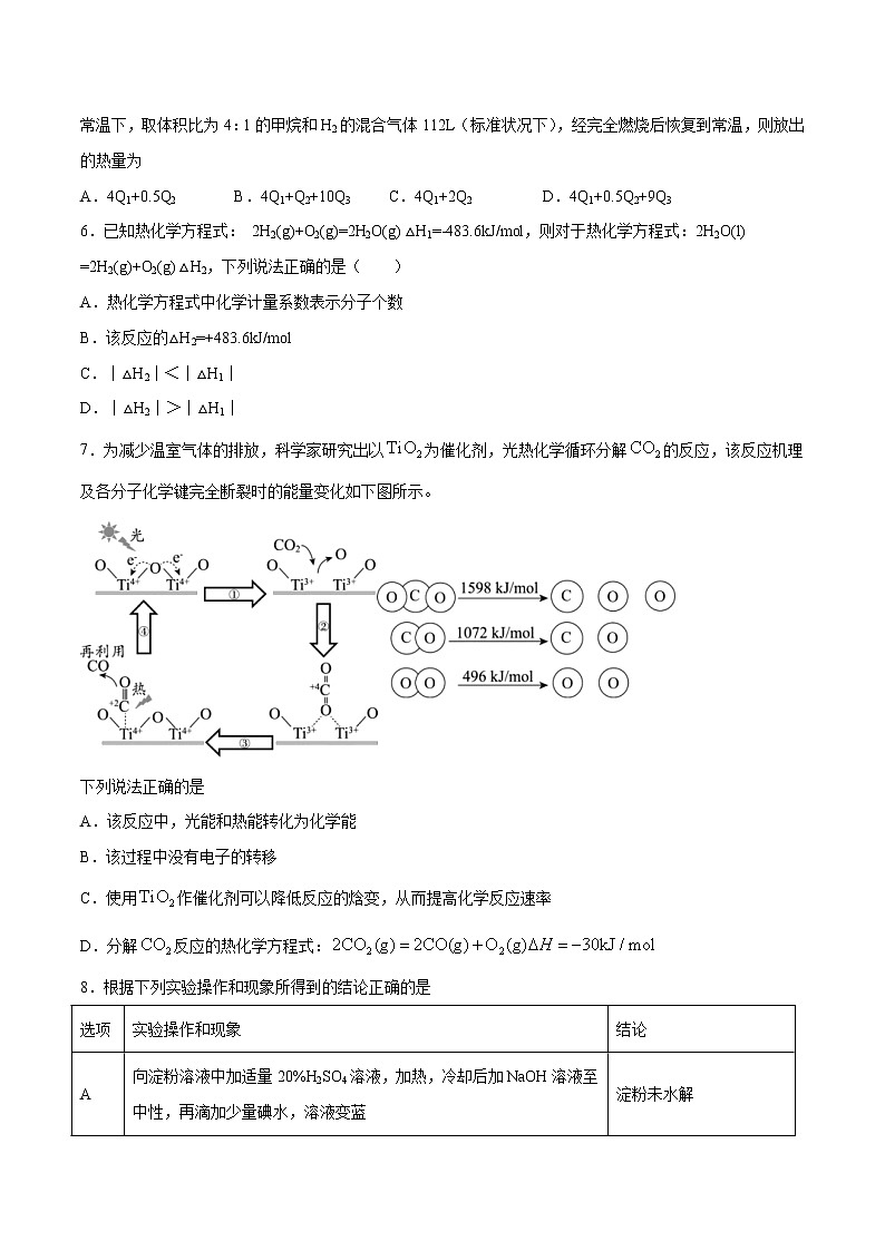 2022年高考化学一轮复习高频考点集训专题14 化学反应与能量(选修)(原卷版)第2页