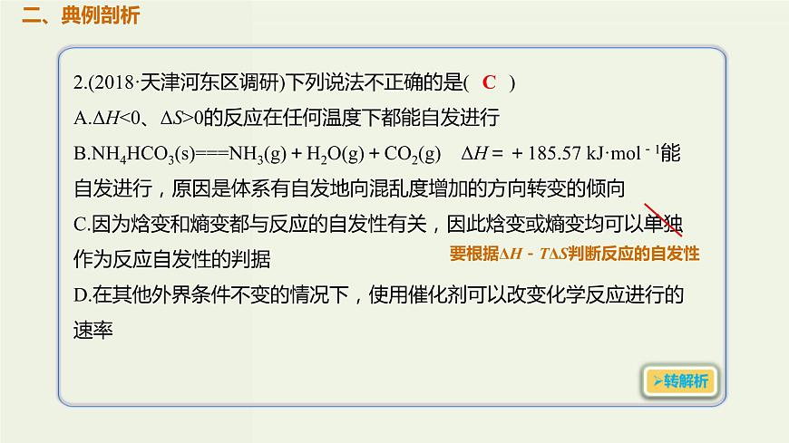 2020版高考化學(xué)一輪復(fù)習(xí)考點(diǎn)備考課件7.3.2化學(xué)反應(yīng)進(jìn)行的方向 (含解析)第3頁