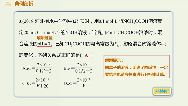 2020版高考化学一轮复习考点备考课件8.1.2电离平衡常数电离度 (含解析)第3页