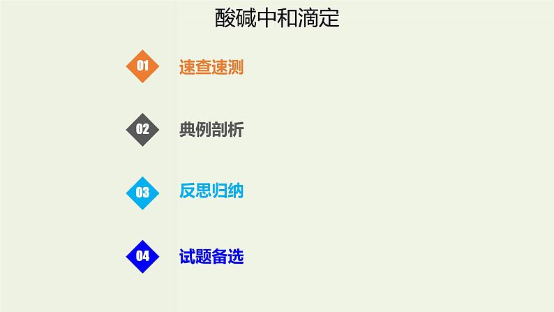 2020版高考化学一轮复习考点备考课件8.2.3酸碱中和滴定 (含解析)第1页