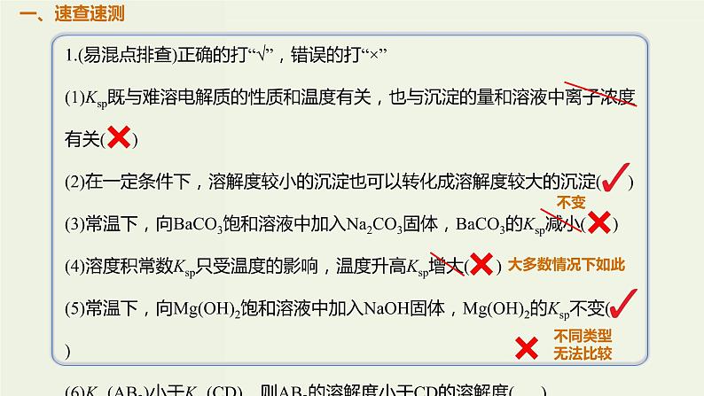 2020版高考化学一轮复习考点备考课件8.4.2沉淀溶解平衡常数及其应用 (含解析)第2页